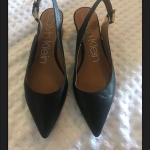 Calvin Klein Pointy toe Slingback Shoes